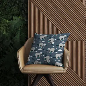 Sleeping Sloth Pattern Outdoor Cushion 45cm x 45cm