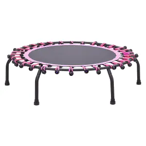 40in Bungee Cords Round Trampoline in Pink for Indoor Outdoor