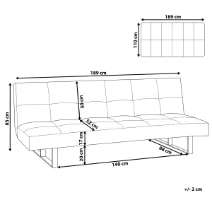 Sofa Bed DERBY Black Faux Leather