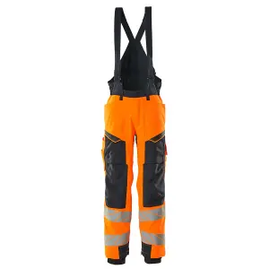 Mascot Accelerate Safe Winter Trousers with Kneepad Pockets (Hi-Vis Orange/Dark Navy)  (XXXXX Large)