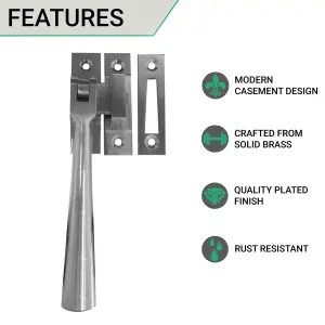 AFIT Satin Chrome Contemporary Casement Window Fastener 115mm