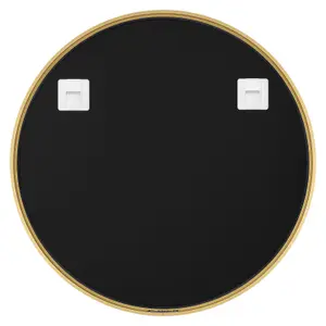 GoodHome Tisa Gold effect Round Wall-mounted Bathroom Mirror (H)60cm (W)60cm