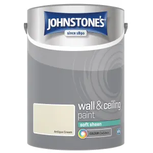 Johnstone's Wall & Ceiling Antique Cream Soft Sheen Paint - 5L