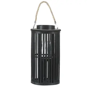 Beliani Boho Lantern LUZON Wood Black