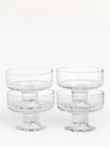 John Lewis ANYDAY Glass Sundae Dish, Set Of 4, 10Cm, Clear