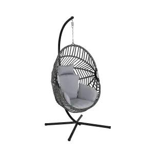 Egg Shaped Swing Chair Grey Hanging Seat