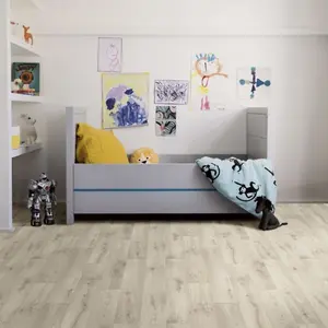 Light Beige Wood Effect Anti-Slip Vinyl Flooring For LivingRoom, Kitchen, 2.3mm Vinyl Sheet-8m(26'3") X 4m(13'1")-32m²