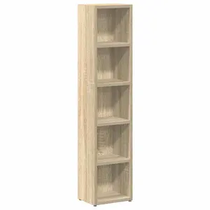 vidaXL CD Cabinets 2 pcs Sonoma Oak 21x16x93.5 cm Engineered Wood