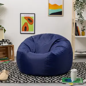 Veeva Classic Indoor Outdoor Bean Bag Navy Blue Bean Bag Chair