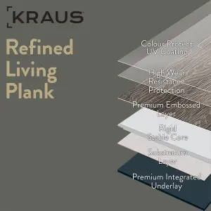 Kraus Mercia SPC Luxury Vinyl Tile Flooring LVT - SAMPLE Size of Actual Flooring