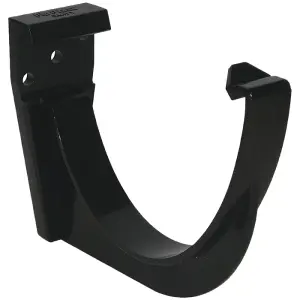 FloPlast Hi-cap Black Half round Fascia Bracket (Dia) 115mm