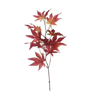 Artificial Maple Leaf Spray. Autumnal Red. H64 cm