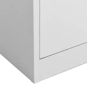 Berkfield Office Cabinet Light Grey 90x40x180 cm Steel