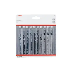 Bosch Professional 10pc Jigsaw Blade Set for Woodworking