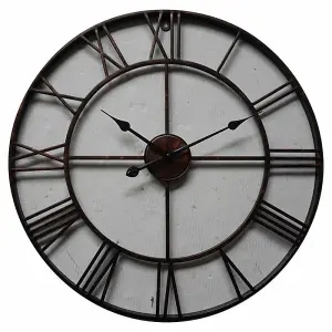 Skeleton Wall Clock - Metal - L5 x W70 x H70 cm - Bronze