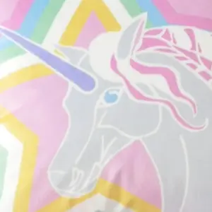 Unicorn Super Soft Pink Velvet Filled Cushion