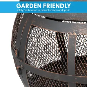 Antique Bronze 360 Degree Fire Pit - Perfect for Your Patio and Garden