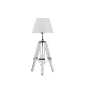 Interiors by Premier Jasper White Tripod Base Feature Lamp