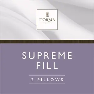 Dorma Pack Of 2 Supreme Fill Side Sleeper Pillows, White, Cotton