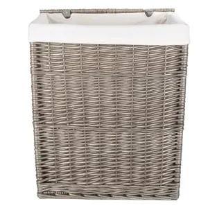 Wicker Slim Laundry Basket Bin