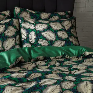 EW by Edinburgh Weavers Magali Leaf Cotton Sateen Duvet Cover Set