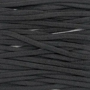 4mm Wide Flat Elastic Band, Soft Stretchy Strap Elastic Cord, Black - 25 meters