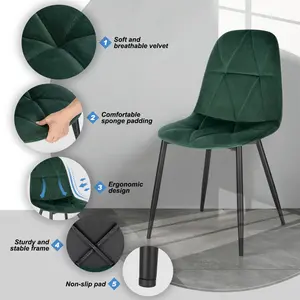 Dilworth dining chair (Set of 2) Dark Green