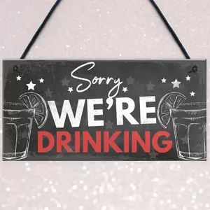 Red Ocean Novelty Bar Sign For Garden Funny Home Bar Sign Man Cave Sign Gin Gifts