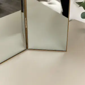 Melody Maison Large Gold Dressing Table Triple Mirror - 70cm x 60cm