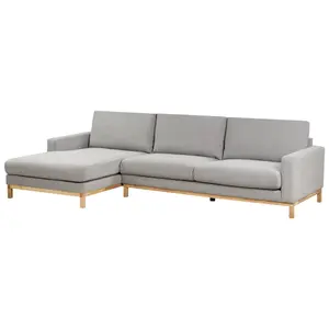 Right-Hand Corner Sofa SIGGARD Grey Fabric Right Hand