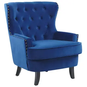 Armchair VIBORG II Velvet Navy Blue