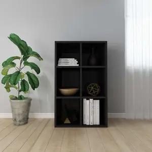 Gardinier Book Cabinet 66 x 30 x 98 cm Engineered Wood High Gloss Black