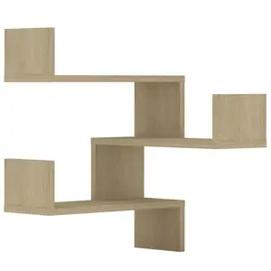 Jacolies 6 Piece Corner Shelf (Set of 2) Brown