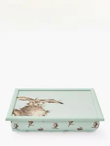 Wrendale Designs Hare Lap Tray, Green/Brown