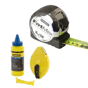 Stanley 5-33-886 FatMax 5m Tape Measure + 0-47-443 30m Chalk Line Set STA533886