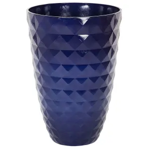 Plant Pot FERIZA Stone Navy Blue