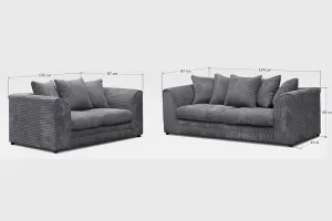 Furniture Stop - Logan 3 + 2 Seater Sofa Set Fabric Jumbo Cord