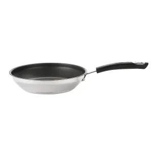 Circulon Total Black Round Stainless Steel Non-Stick Frying Pan Set 20 & 28cm Twin Pack