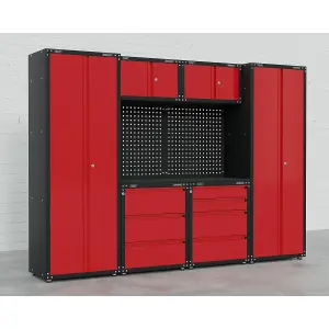 Sealey American Pro 2.6m Modular Storage System 665mm - Red APMS80COMBO2