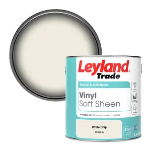 Leyland Trade Vinyl Soft Sheen Walls & Ceilings Emulsion Paint White Chip (PPG15-06) - 2.5L