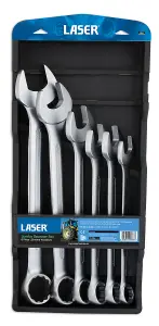 Laser Tools 4887 6pc Jumbo Combination Spanner Set 34-50mm