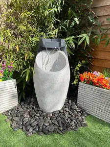 Pouring Vase Contemporary Mains Plugin Powered Water Feature