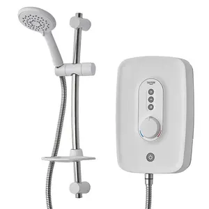 Triton Danzi White 9.5kW Electric Shower + Riser Rail RP Perea Aquasurge Opal 3