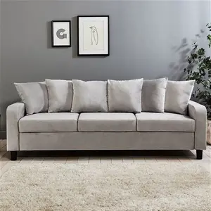 Tracy 3 Seater Sofa - Grey Velvet