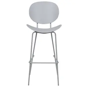 Set of 2 Bar Chairs SHONTO Light Grey