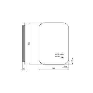 UK Home Living Avalon - PRICE REDUCED -LED Mirror W/Demister Pad & Shaver Socket 500x700mm