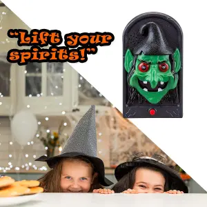 Halloween Spooky Doorbell with Flashing LED Lights Trick or Treat  Witch