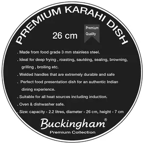 Premium 26 cm Induction Karahi Dish: Versatile Cooking Essential