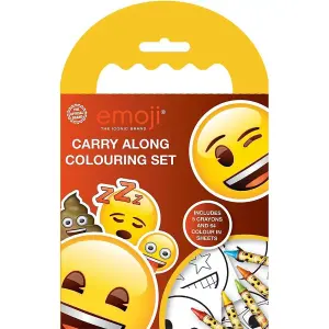 Emoji Carry Along Colouring Set Yellow/Orange (One Size)