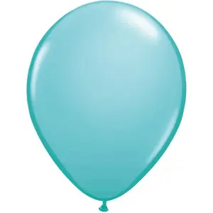 Qualatex 11 Inch Round Plain Latex Balloons (100 Pack) Caribbean Blue (One Size)